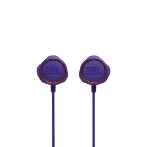 JBL Quantum 50 - Purple - Wired in-ear gaming headset with volume slider and mic mute - Front